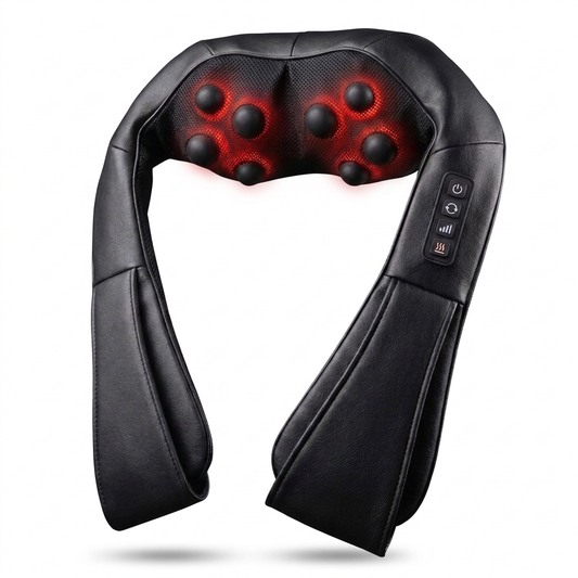 Deskmend neck and shoulder massager, front view on white background
